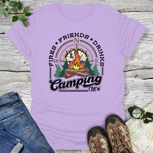 Fire Friends Drinks Camping Crew