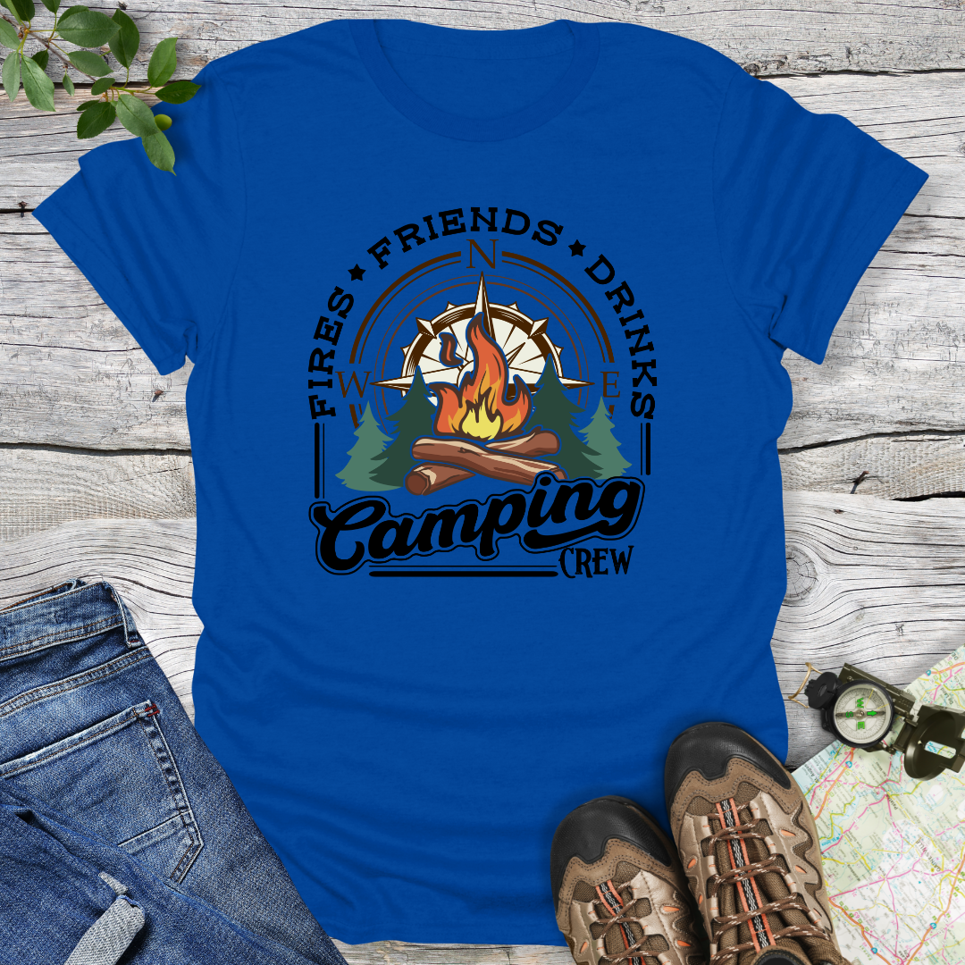 Fire Friends Drinks Camping Crew